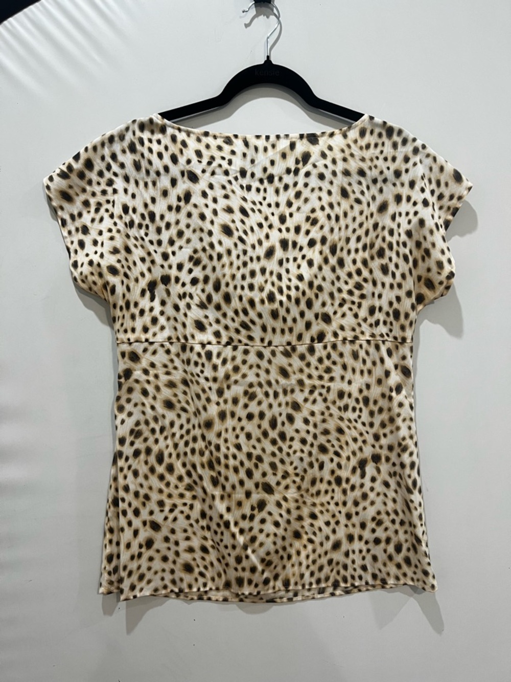 Ann Taylor Top 8 Womens Silk Animal Print Y2K Babydoll Fairy Grunge Preppy Sheer - Picture 8 of 10